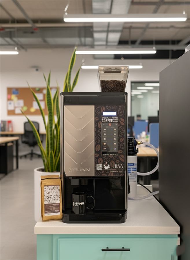 Office coffee setup by Miami Coffee Services